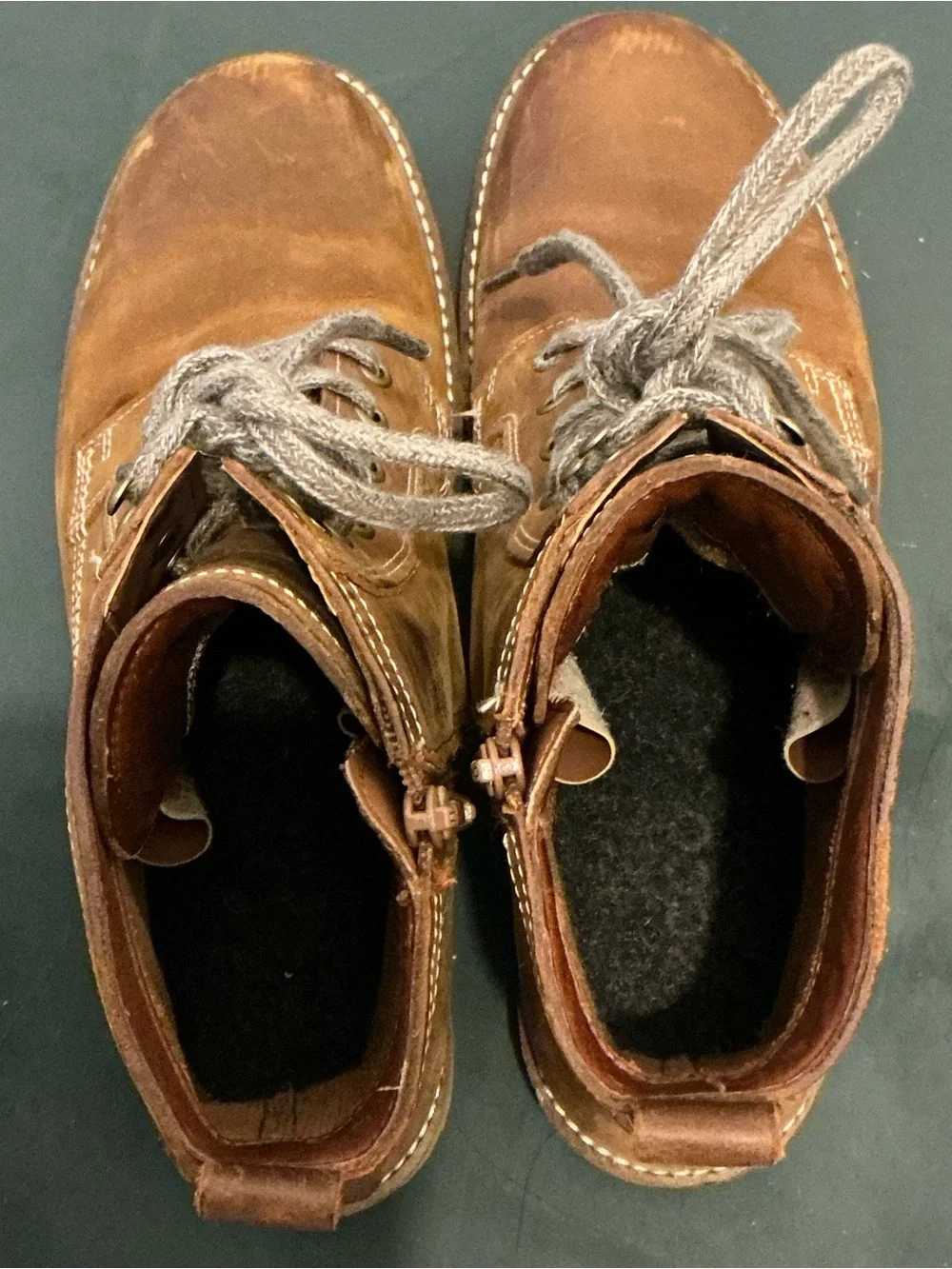 Ecco Men's Tan Brown Leather Lace-Up Ankle Boots